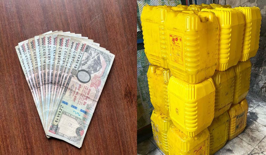 तेल झिकेर पानी बेच्ने तीन जना पक्राउ
