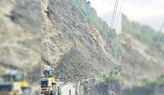 पहिरोले तुइनखोलामा पुनः अवरुद्ध