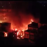 काठमाडौंको भीमसेन स्थानमा भीषण आगलागी