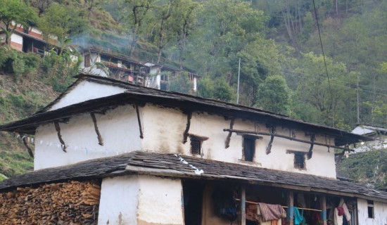 हराउँदै गाउँघरका ढुङ्गे घर