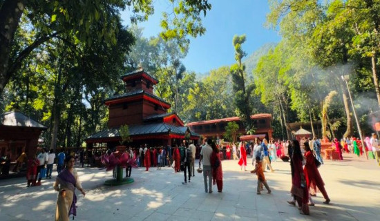 कालिका मन्दिरमा घटे आन्तरिक धार्मिक पर्यटक