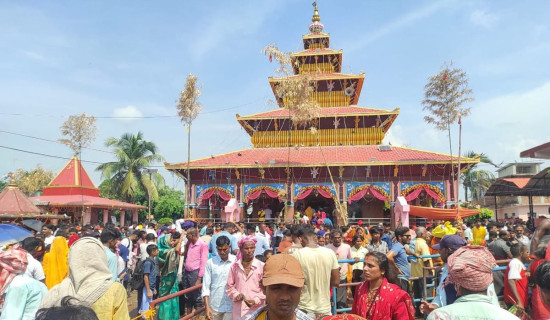 कंकालिनी भगवती मन्दिरमा दिइयो ६८९ राँगाको बलि