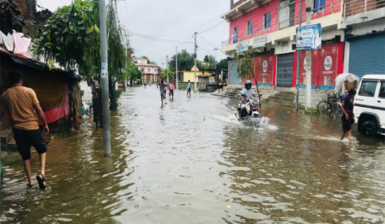 बाढीले जलेश्वर जलमग्न