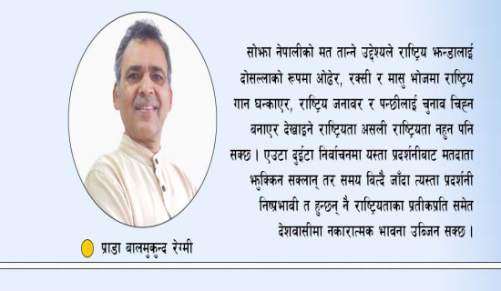 राष्ट्रिय झन्डा एकताको प्रतीक