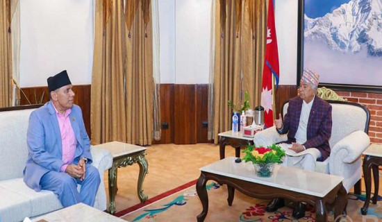 राष्ट्रपति र अध्यक्ष दाहालबीच भेटवार्ता