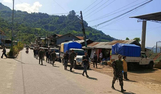 चाडपर्व लक्षित विशेष सुरक्षा योजना : सेना र प्रहरीको संयुक्त गस्ती