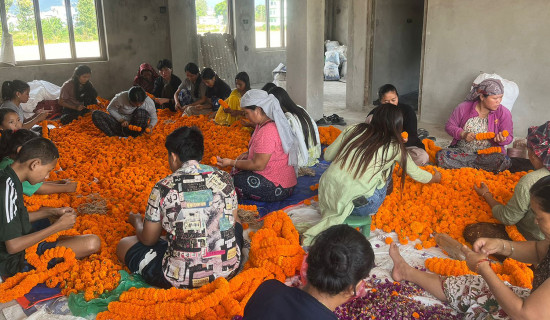 सयपत्री फूलको माला