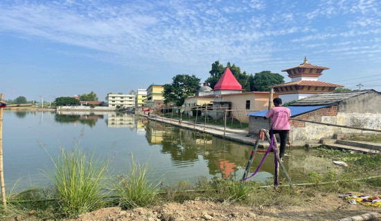 महोत्तरीमा छठको तयारीमा जुटे समुदाय