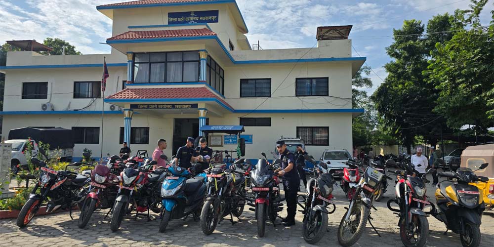 ३१ वटा दुई पाङ्ग्रे सवारी साधन नियन्त्रणमा