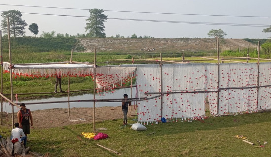 छठका लागि हरिपुरस्थित नहरमा घाट तयारी गरिँदै