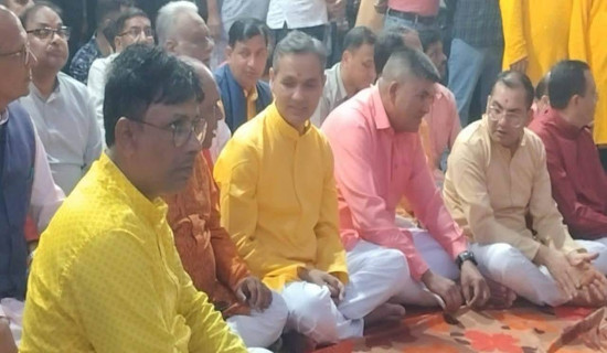 गृहमन्त्री अर्यालद्वारा जनकपुरधामको छठ अवलोकन
