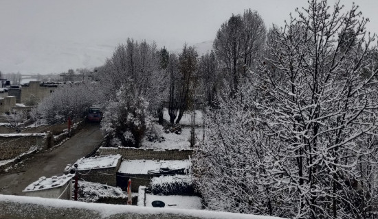 उच्च हिमाली क्षेत्रमा भारी हिमपातको सम्भावना