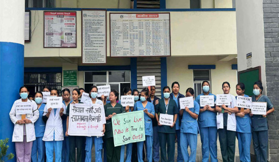 न्यूनतम सुविधाप्रति सिन्धुलीका नर्सको ऐक्यबद्धता