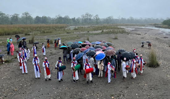 मेडरी नाच सीप युवा पुस्तामा सिकाउँदै पाका