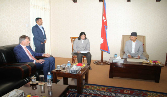 कार्यवाहक राष्ट्रपति यादव र जर्मन राजदूत भोल्जबिच शिष्टाचार भेटवार्ता