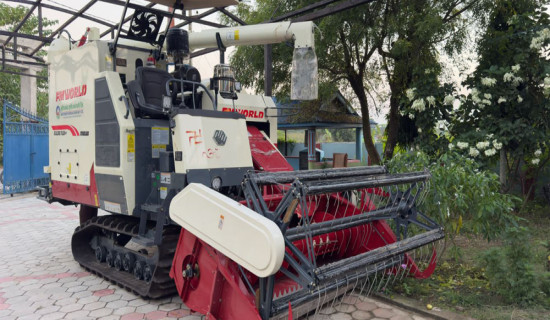 किसानको सह-लगानीमा हार्भेष्टर भित्र्याइयो