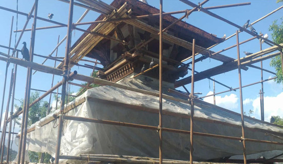 फेवातालस्थित तालाराही मन्दिर पुनर्निर्माण अन्तिम चरणमा