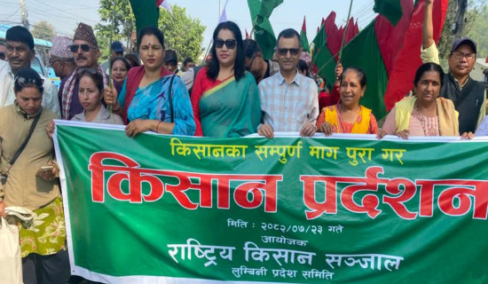 धानको मूल्य बढाउन प्रदर्शन