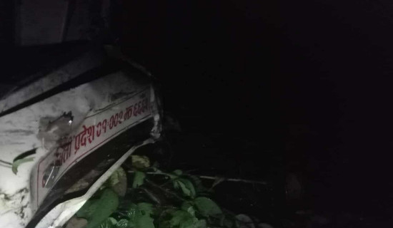 कृषि एम्बुलेन्स दुर्घटनामा एकको मृत्यु