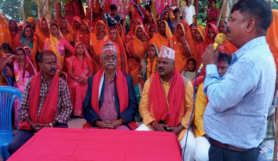 मण्डप तथा धर्मशालाको उदघाटन