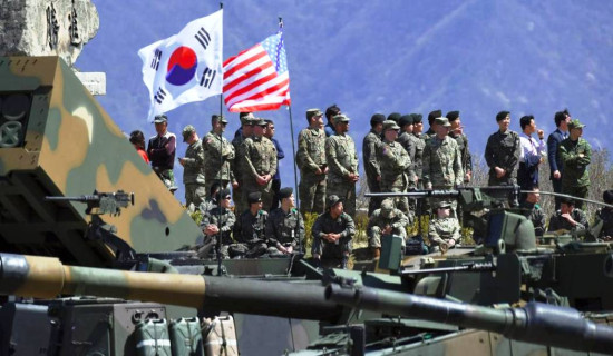 दक्षिण कोरिया र अमेरिका सैन्य तयारी बढाउन संयुक्त अभ्यासमा