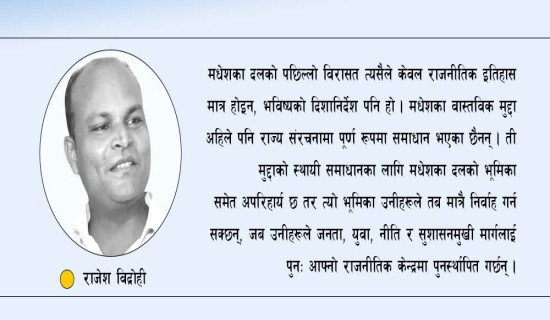 मधेशका दलमा वैचारिक बहस