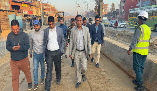 सूर्यविनायक–धुलिखेल सडक निर्माण : पचास प्रतिशत सम्पन्न