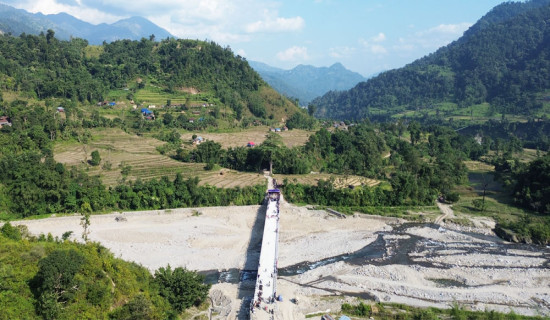 निर्माण अवधिभन्दा १ वर्ष अघि नै बन्यो १४८ मिटर लामो मोटरेबल पुल