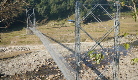 फेदीखोलामा दुई नयाँ झोलुङ्गे पुल निर्माण