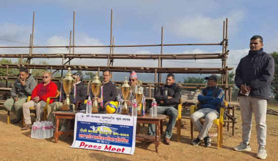 रामपुरमा क्लब स्तरीय भलिबल प्रतियोगिता हुँदै