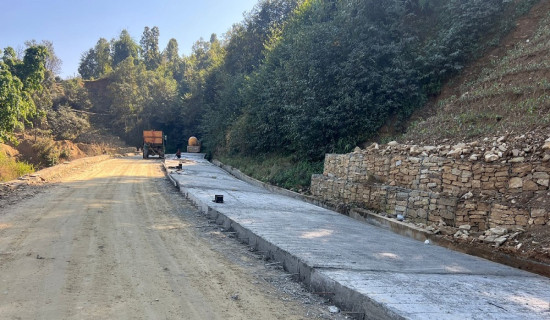 करिडोरको बागलुङ खण्ड : तीन वर्षमा ६५ प्रतिशत प्रगति