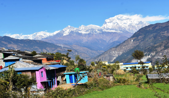 तोरीपानी गाउँ र धौलागिरि हिमशृङ्खला (फोटो फिचर)