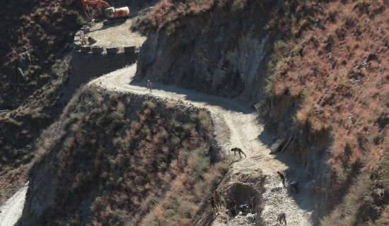 दस वर्षपछि गल्फागार्ड श्रीनगर सडकको स्तरोन्नती गर्ने कार्य सुरु