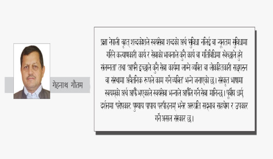 स्वयंसेवक दिवसको सार्थकता