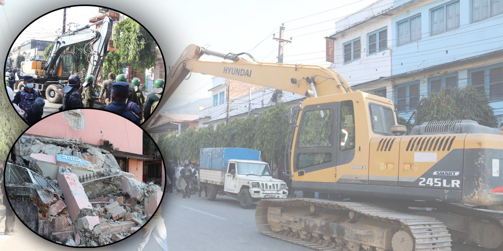 यसरी हुँदैछ हेटौँडामा सडक विस्तार (फोटो फिचर)