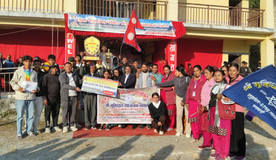 मुक्तिधाम माविलाई रघुगङ्गा छैटौँ राष्ट्रपति रनिङ शिल्ड उपाधि