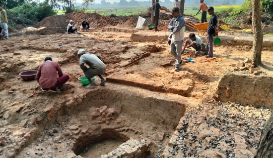 उत्खननमा भेटिए बौद्धकालीन शहरका भग्नावशेष र पूर्वाधार