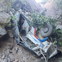 पाल्पामा जिप दुर्घटना हुँदा तीन जनाको मृत्यु