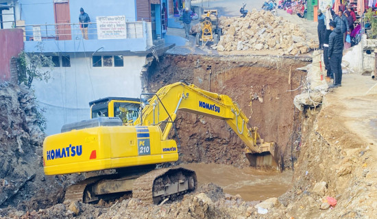 सहिद चोकस्थित कल्भर्टको पुन: निर्माण