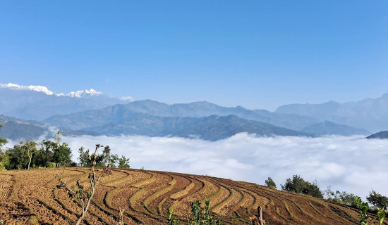 कुहिरोले ढाकेको अरुण उपत्यका