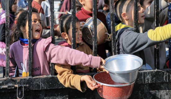 गाजा क्षेत्रमा १६ लाख मानिस गम्भीर खाद्य सङ्कटको जोखिममा