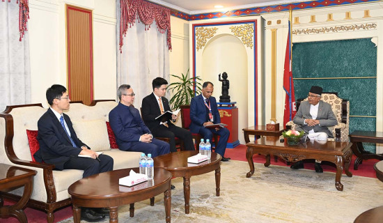 राष्ट्रपति पौडेलसँग चिनियाँ राजदूतको बिदाइ भेट