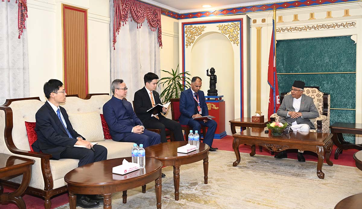 राष्ट्रपति पौडेलसँग चिनियाँ राजदूतको बिदाइ भेट