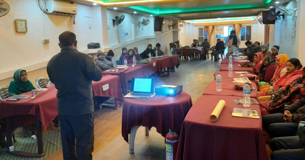 विपद् जोखिम न्यूनीकरणका लागि सामुदायिक प्रतिकार्य टोली तालिम