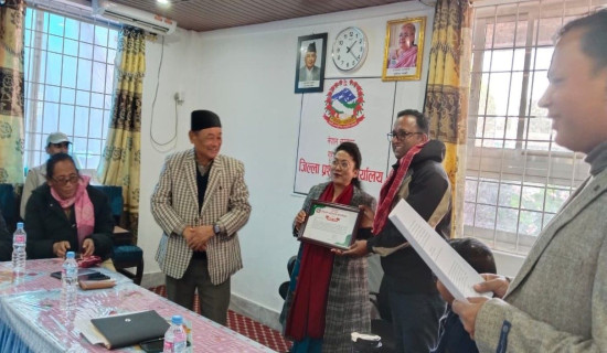 विपद्मा काम गर्ने संस्था सम्मानित