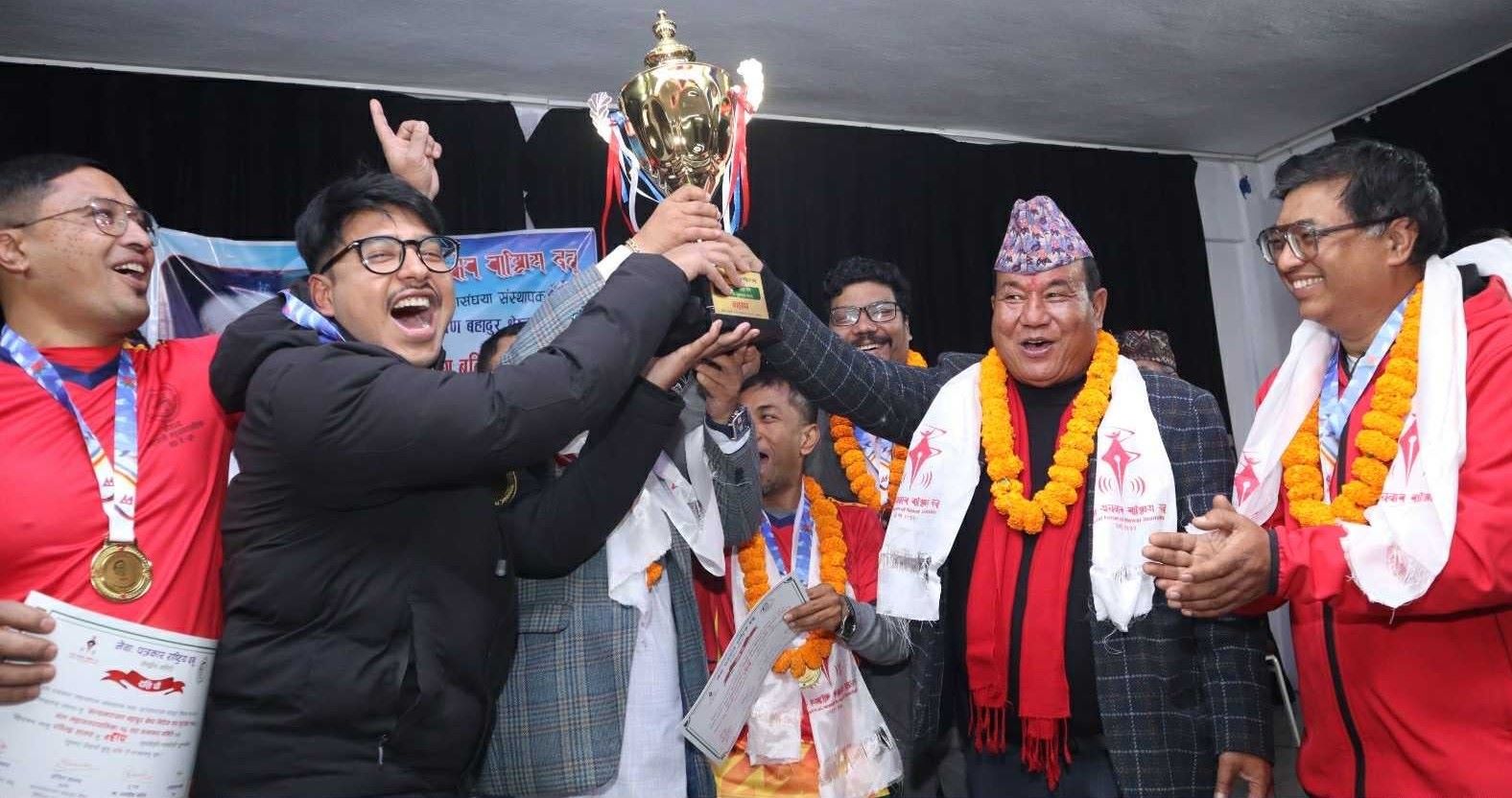 कलाकार टोली बने सत्यनारायण बहादुर स्मृति फुटसल च्याम्पियन