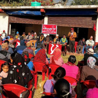 कांग्रेस सभापति देउवाद्वारा बहिनीबाट टीका ग्रहण