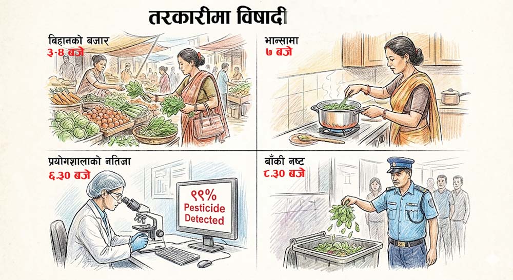 भेटिन्छ विषादी हुँदैन कारबाही