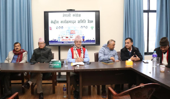 कांग्रेस केन्द्रीय कार्यसम्पादन समिति बैठक सुरु