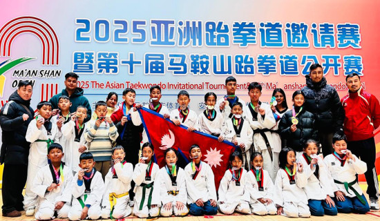 तेक्वान्दोमा नेपाललाई चार स्वर्णसहित २६ पदक